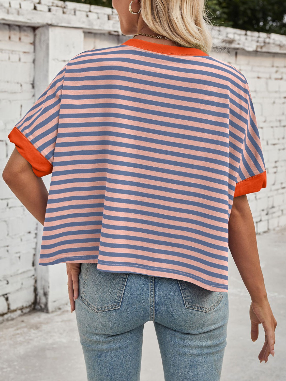 Dolores® | Striped short-sleeved crew-neck t-shirt