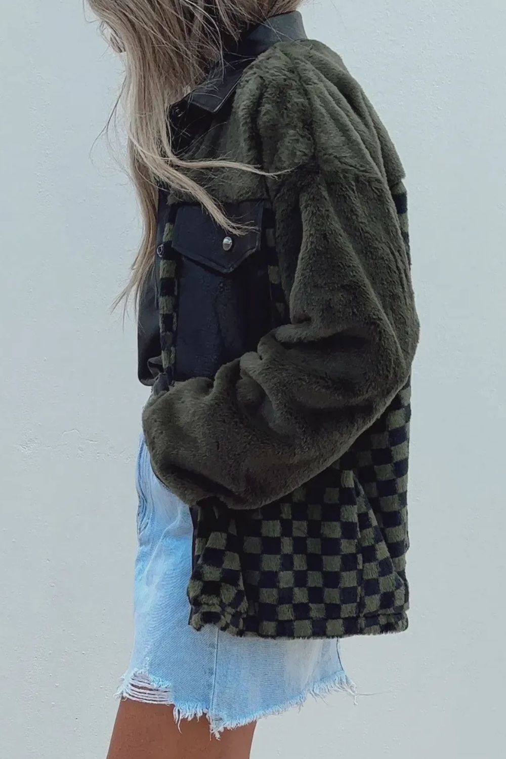 Carla® | Jacket with checked collar and pockets
