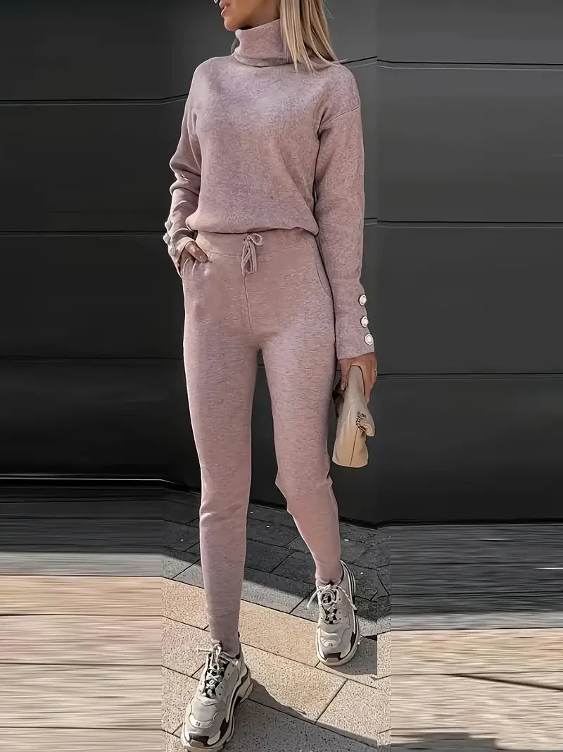 Denise® | Elegant turtleneck and trousers set
