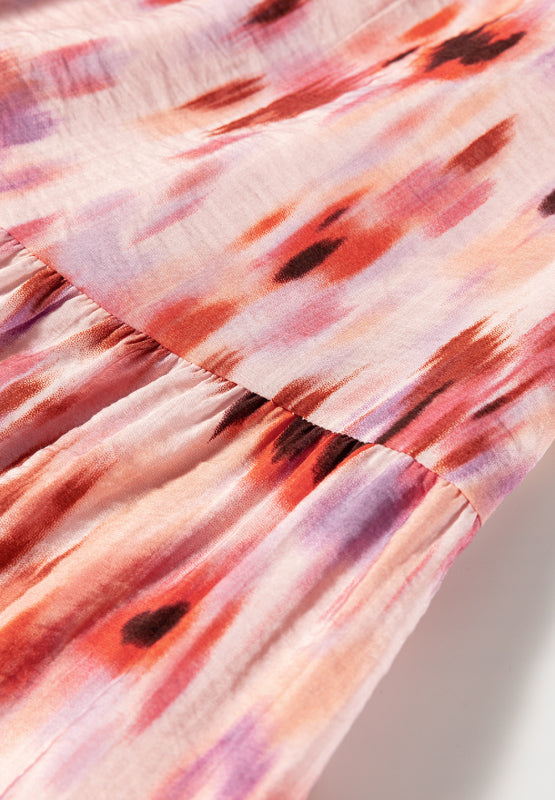 Angeline's® | Tiered printed skirt with elastic waist