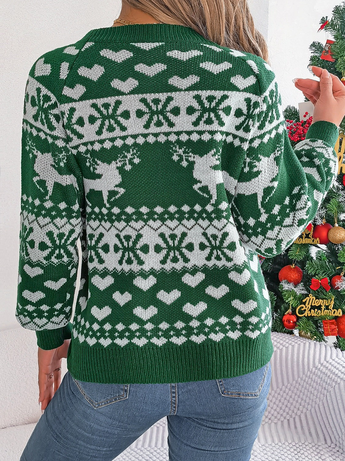 Corina® | Christmas Element crew neck long sleeve sweater