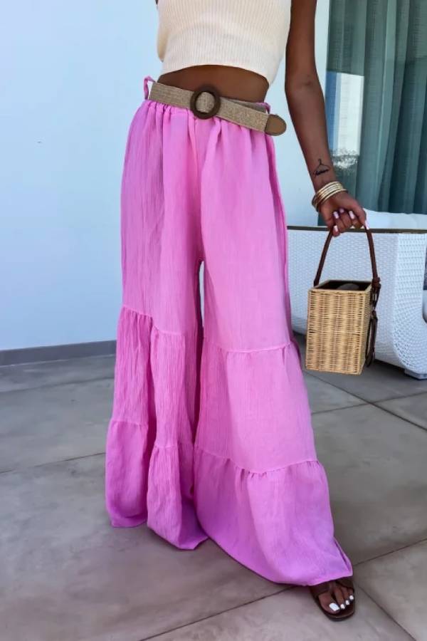 Dolores® | Casual elastic high waist flared trousers