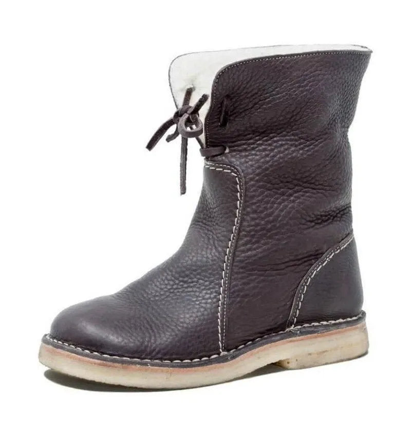Edith® | Leather boots with wool lining