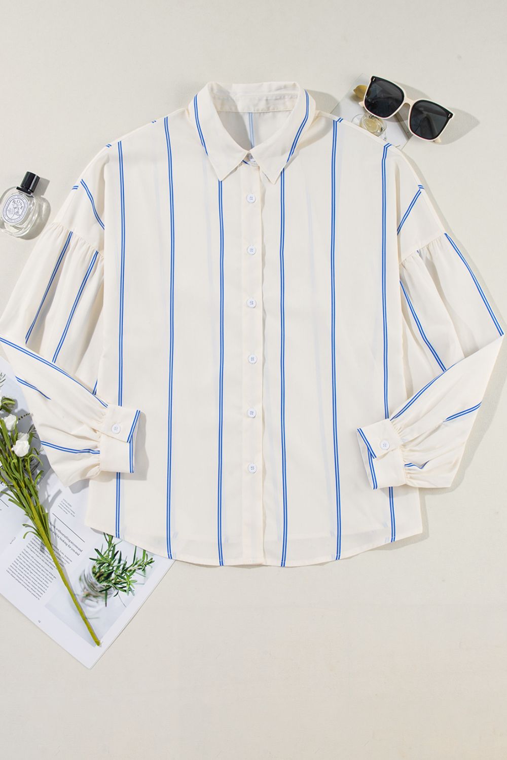 Bianca® | Striped, long-sleeved shirt with dropped shoulders