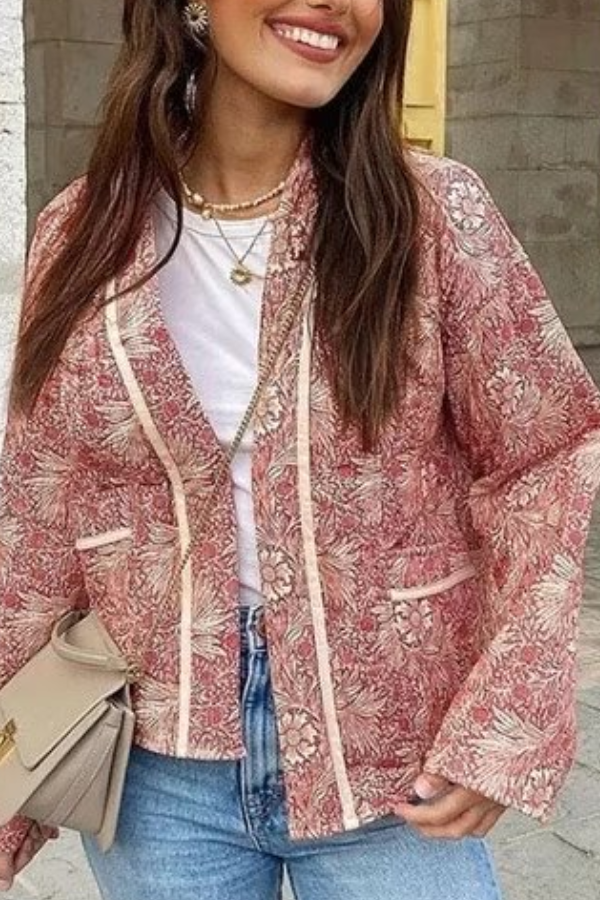 Claudia® | Loose Fashion Versatile Printed Cardigan Long Sleeve Cotton-padded Jacket