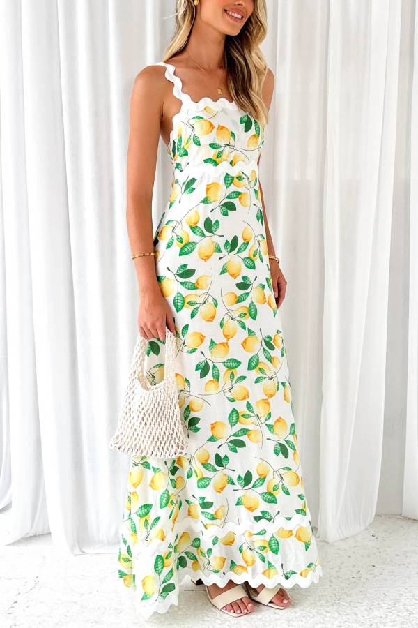 Ariana® | Lemon wine maxi dress