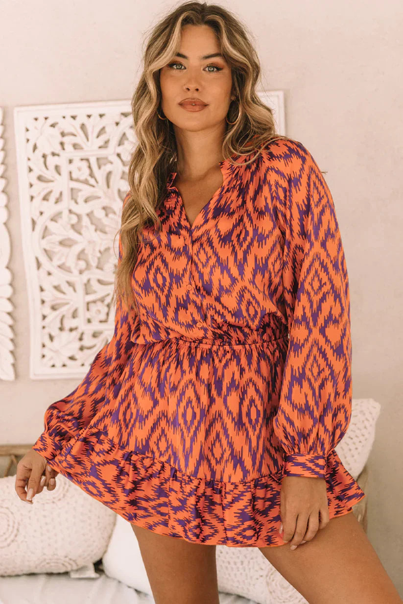 Beatriz® | Alicia mini dress with geometric print