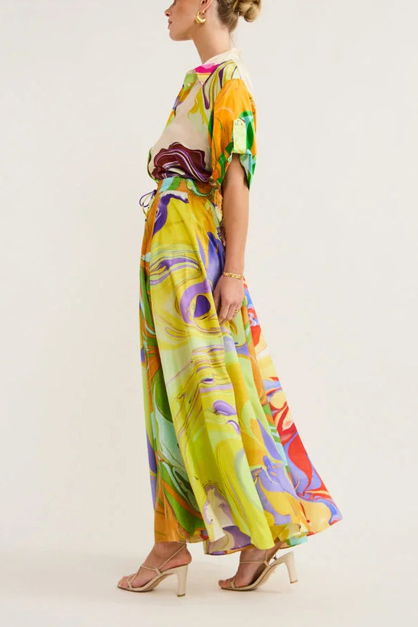 Cinthia® | Silk skirt and skirt in multi