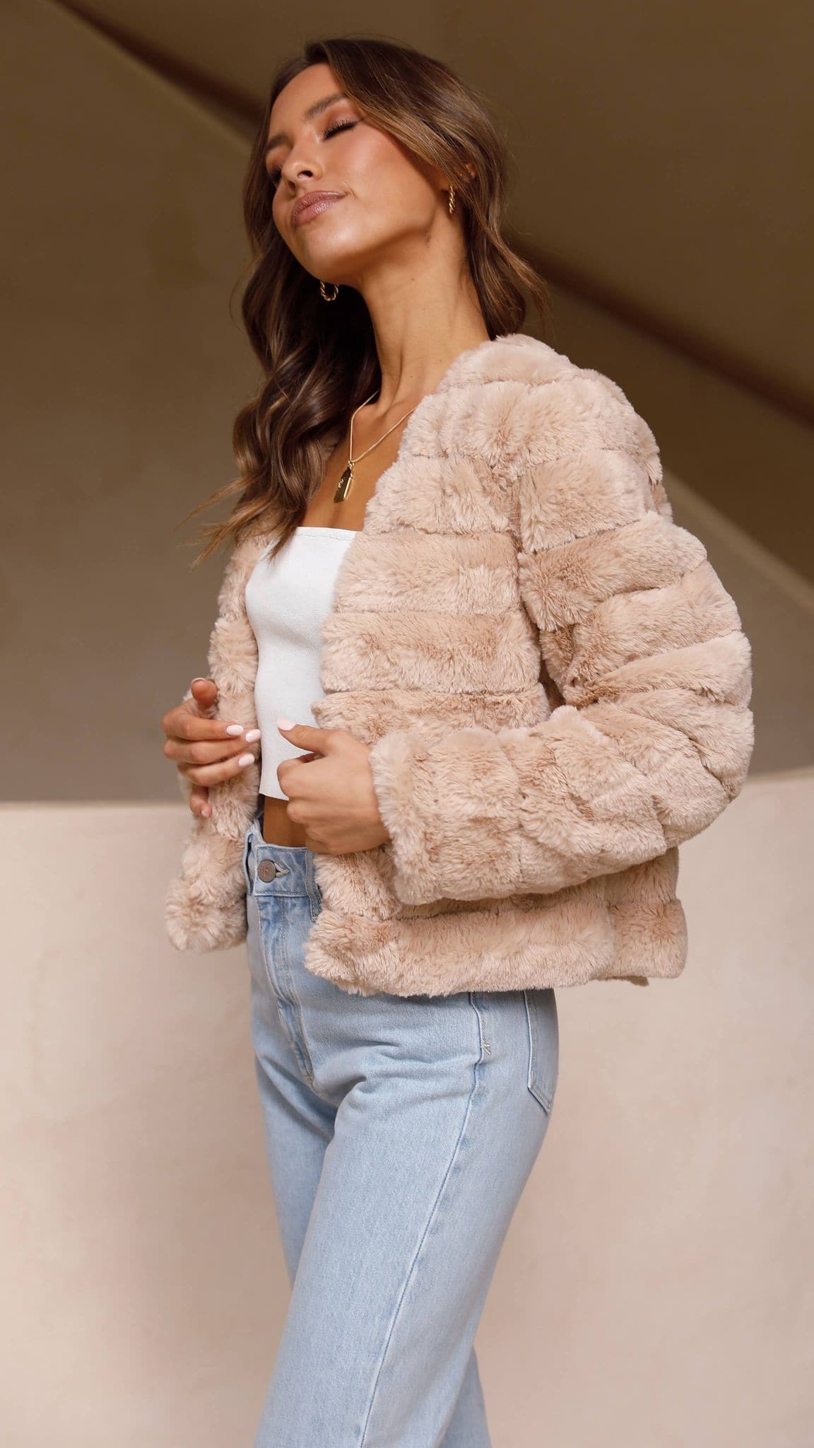 Nancy | Women's Cropped Faux Fur Jacket