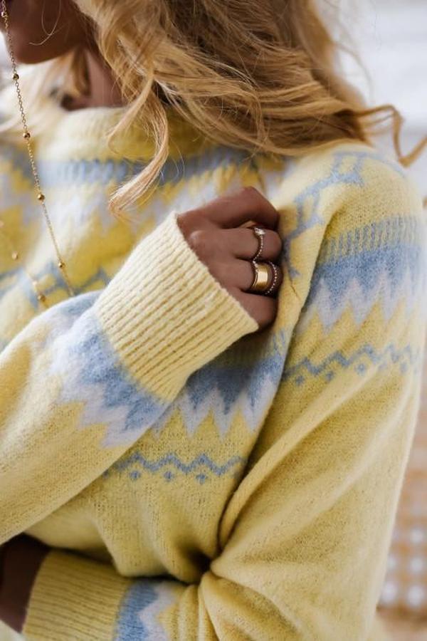 Angeline's® | Fresh yellow long sleeve sweater