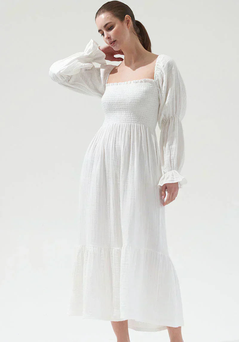 Brianna® | Chiffon dress with bell sleeves