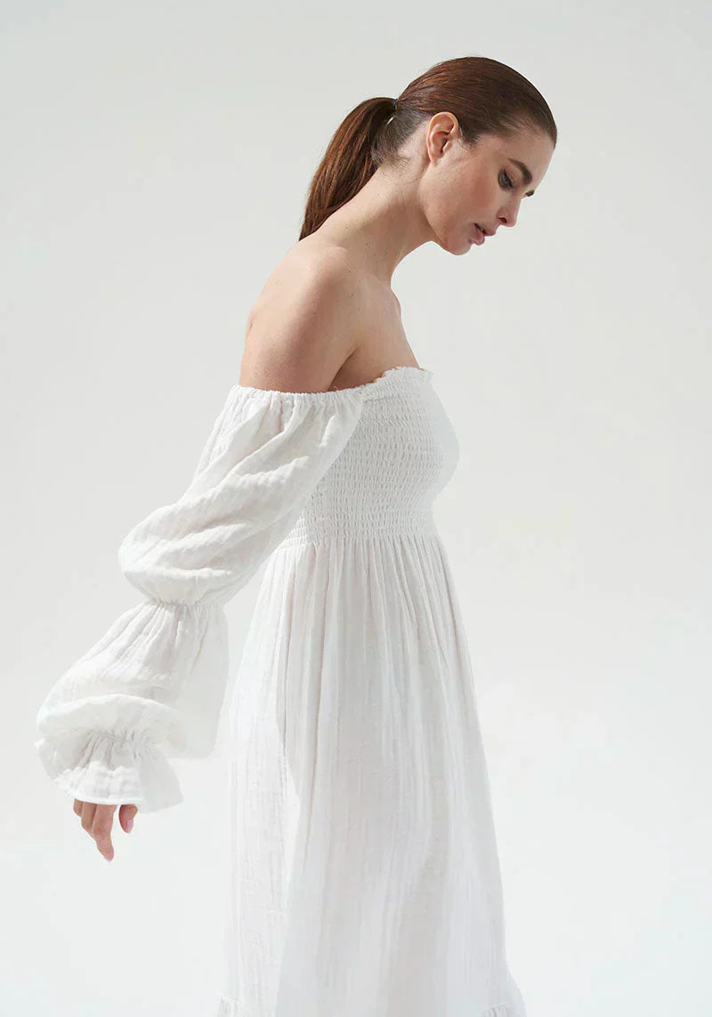 Brianna® | Chiffon dress with bell sleeves