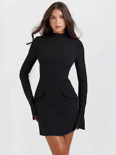 Clara® | Elegant full sleeve cargo dress