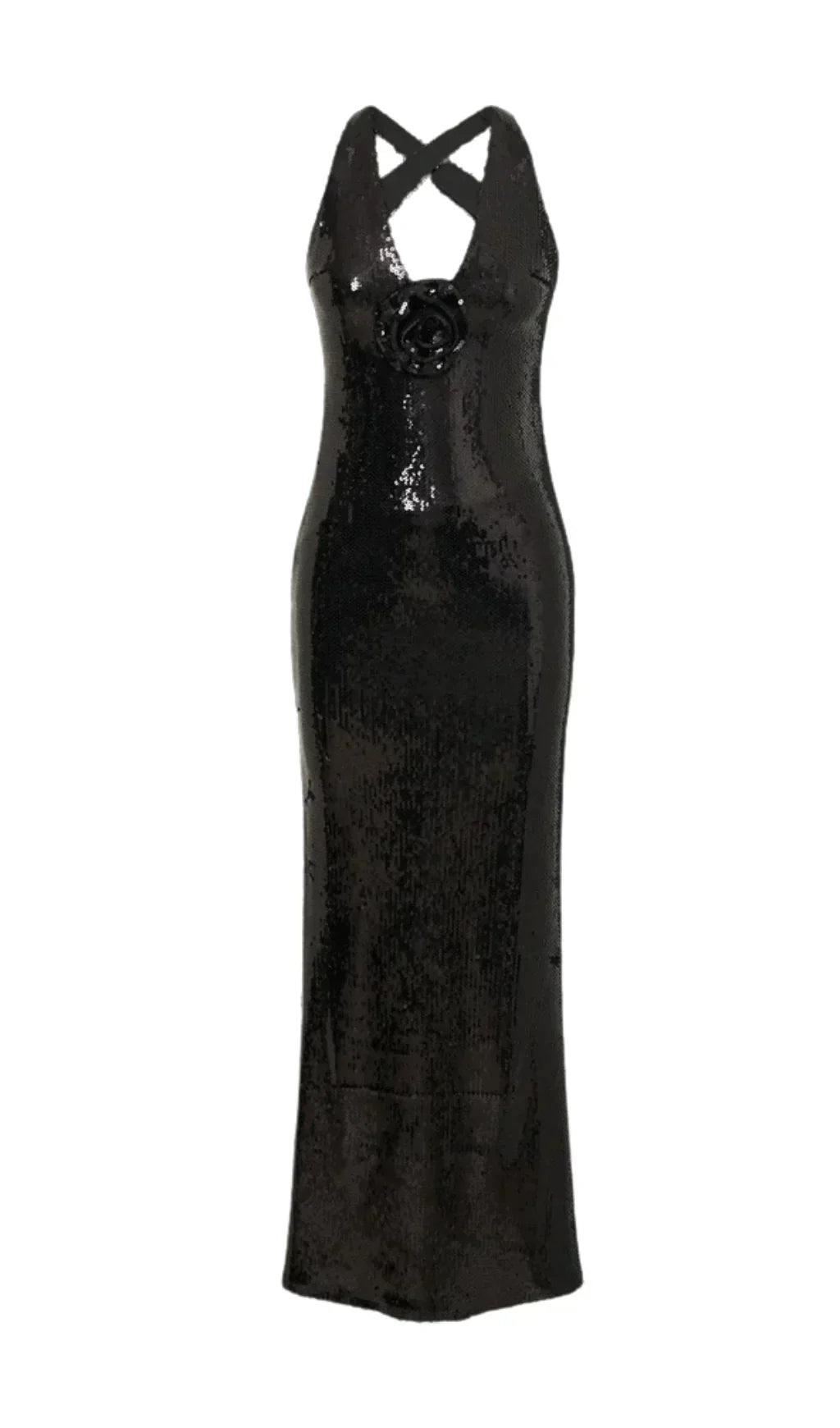 Elisa® | Long sequin dress with rose symbol
