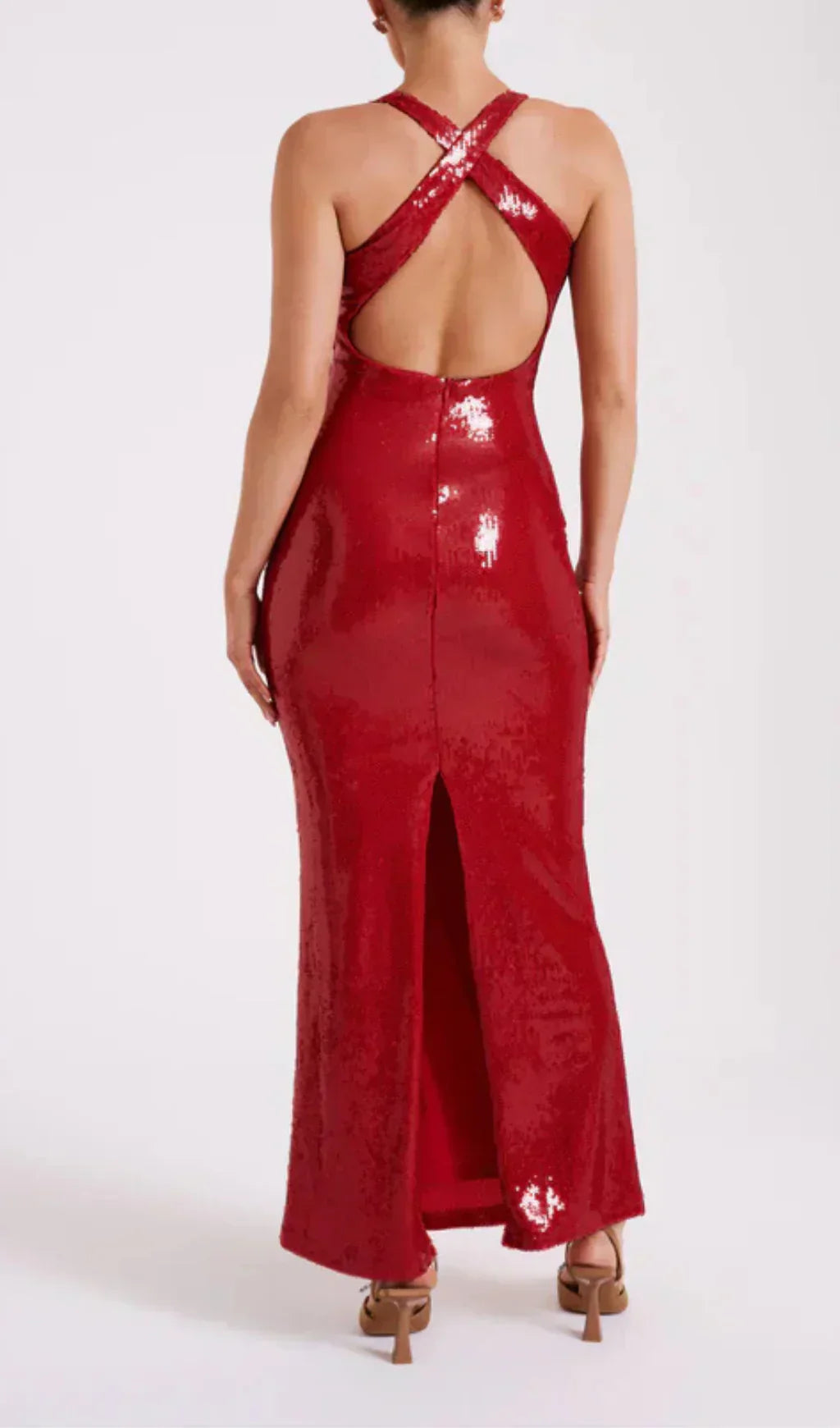 Elisa® | Long sequin dress with rose symbol