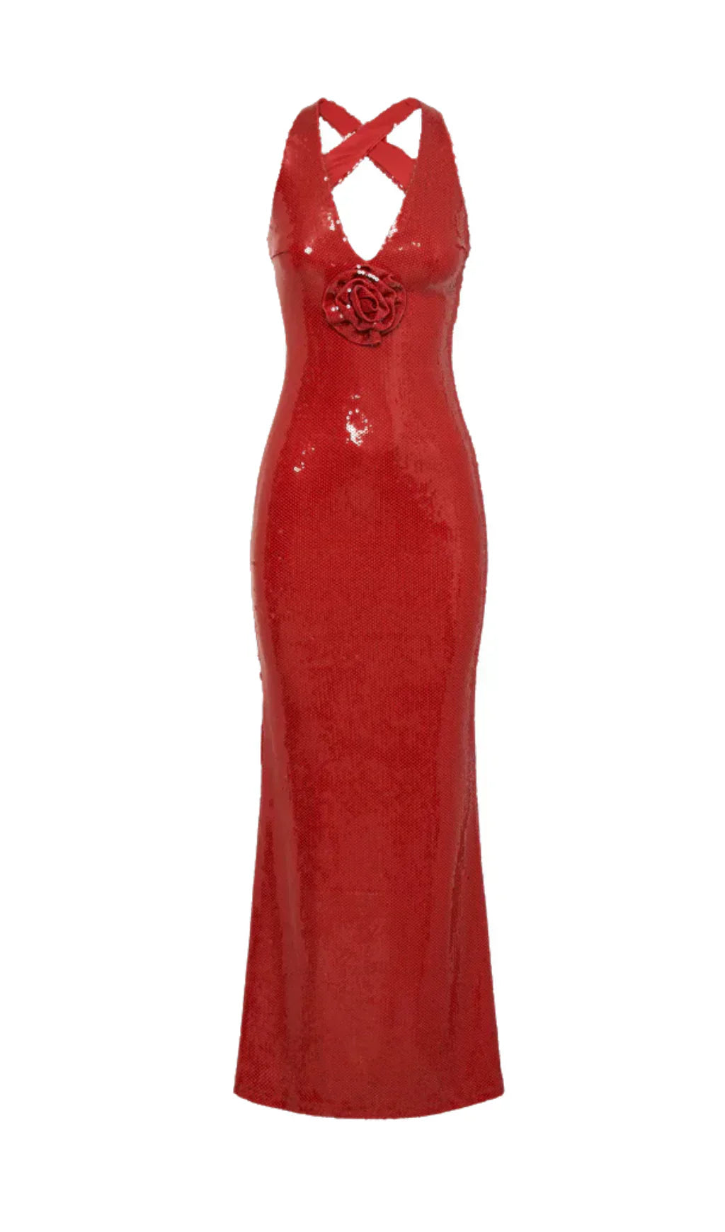 Elisa® | Long sequin dress with rose symbol