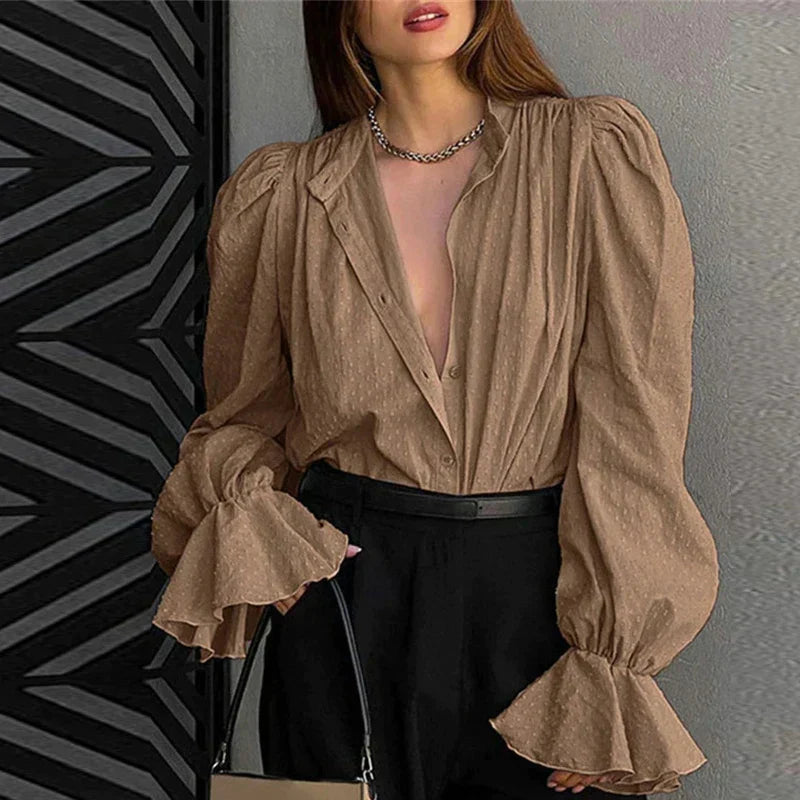 Arsenia® | Elegant Single-Breasted Office Blouse