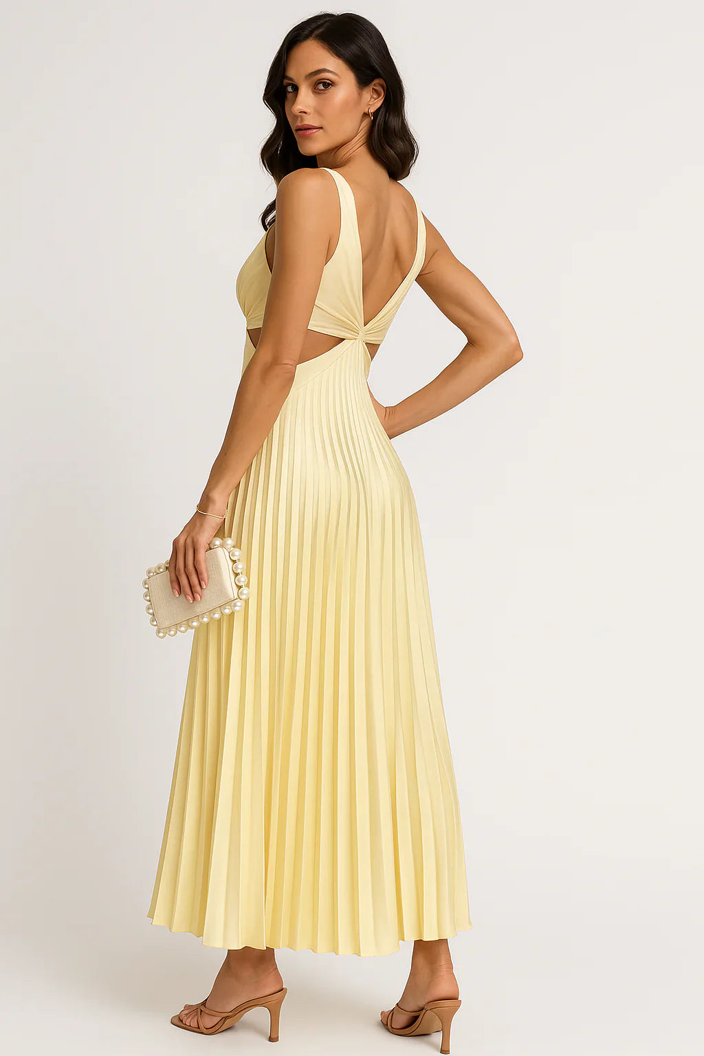 Sanne | Elegant Pleated Midi Dress