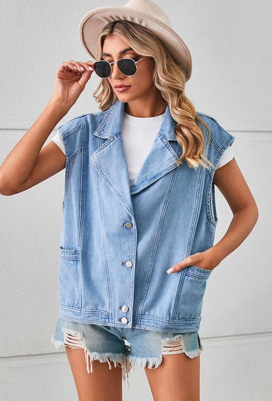 Clara® | Denim jacket vest
