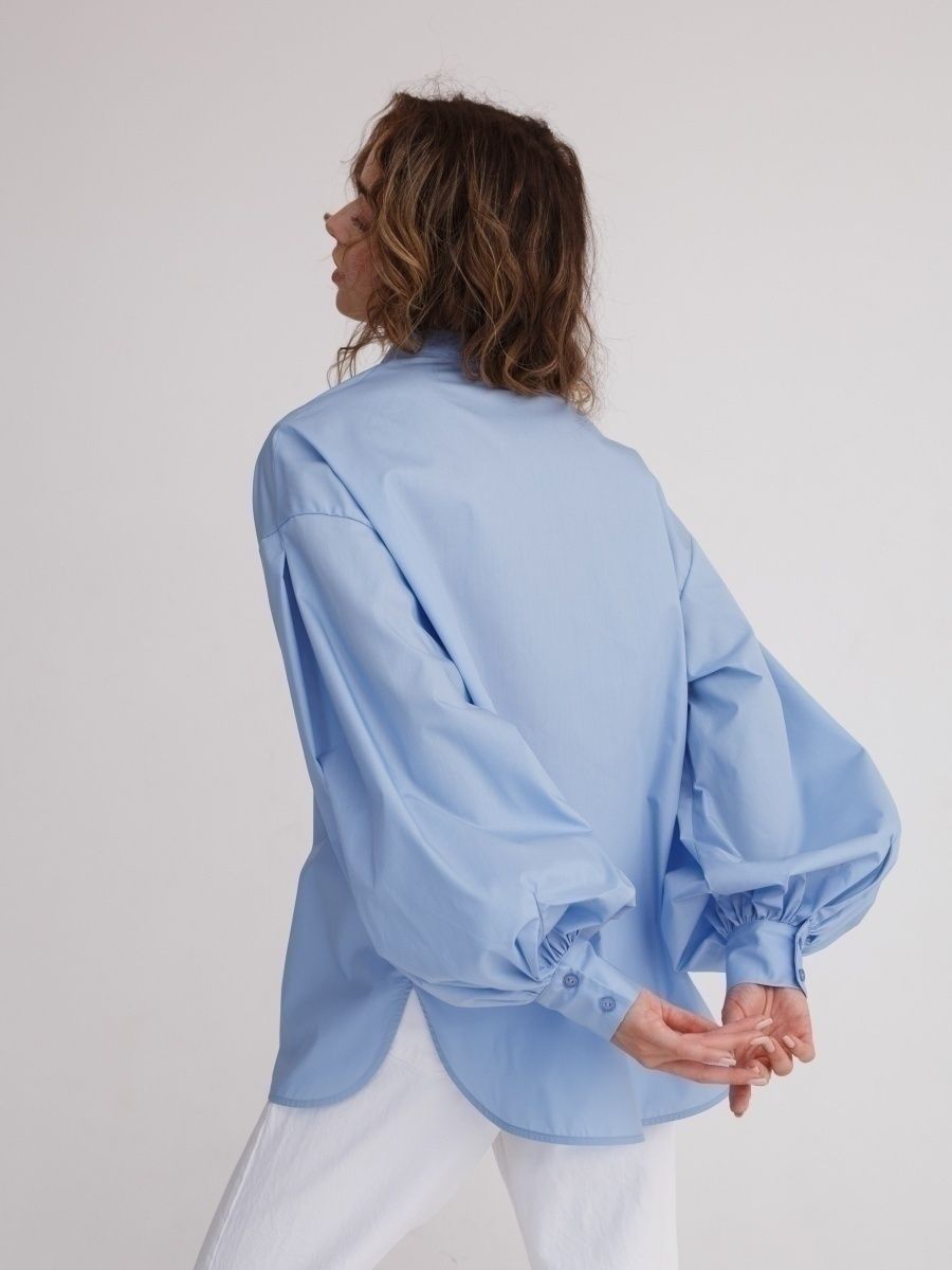 Blanca® | Cherry colored long sleeve puff shirt