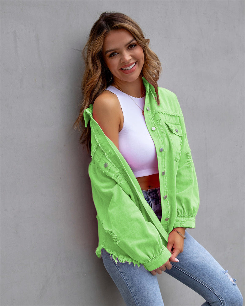 Amalia | Colorful women's denim jacket