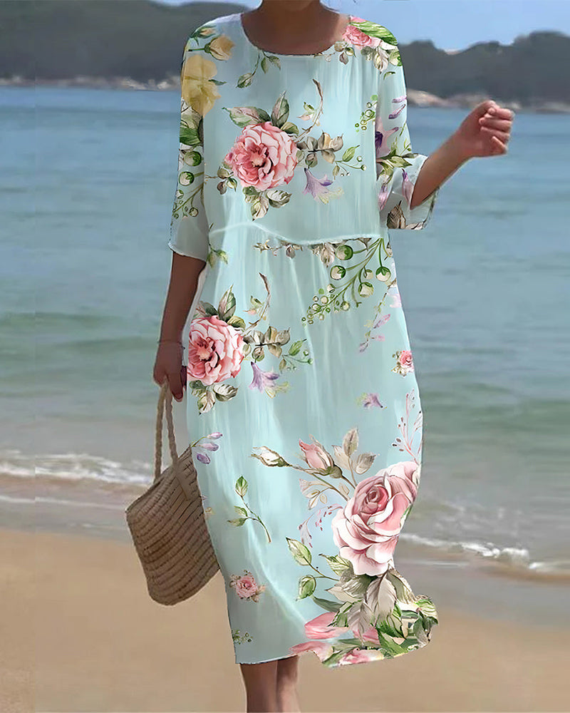 Barbara® | Elegant floral dress for the stomach