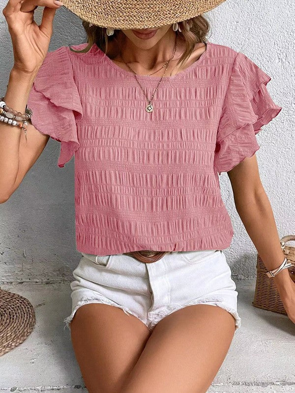 Charlotte® | Structured blouse with ruffle sleeves
