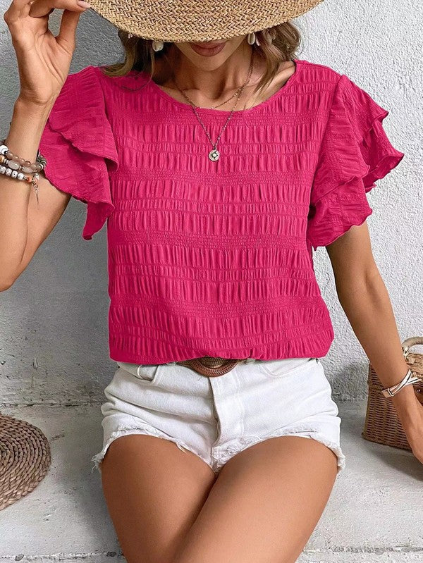 Charlotte® | Structured blouse with ruffle sleeves