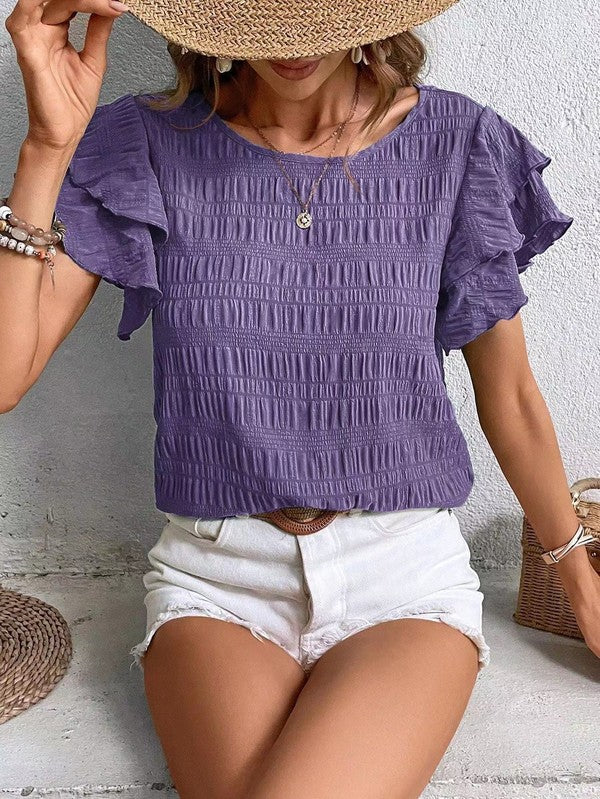 Charlotte® | Structured blouse with ruffle sleeves