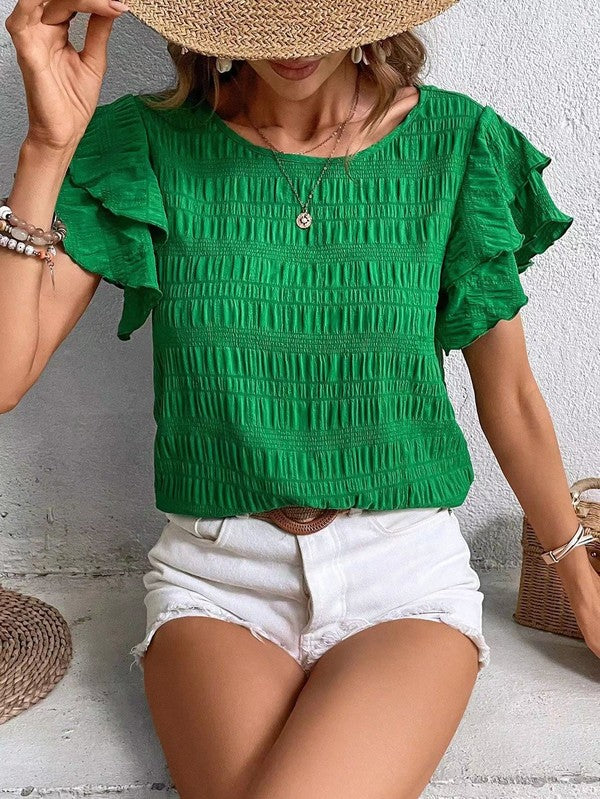 Charlotte® | Structured blouse with ruffle sleeves