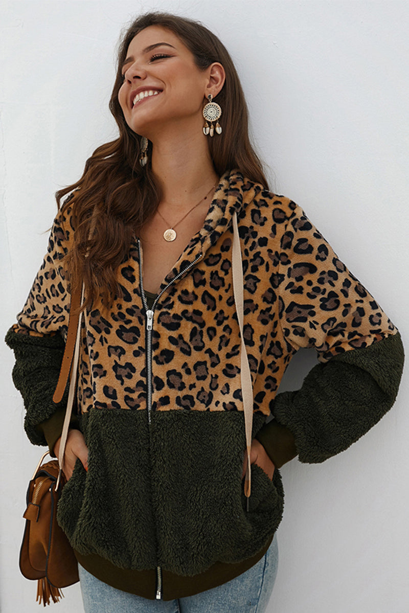 Corina® | Leopard print zip-up sweatshirt