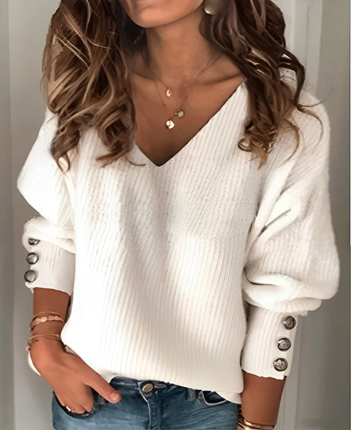 Elda® | V-neck knitted sweater
