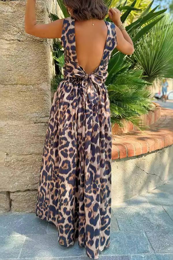 Elizabeth® | Casual leopard print two piece suit