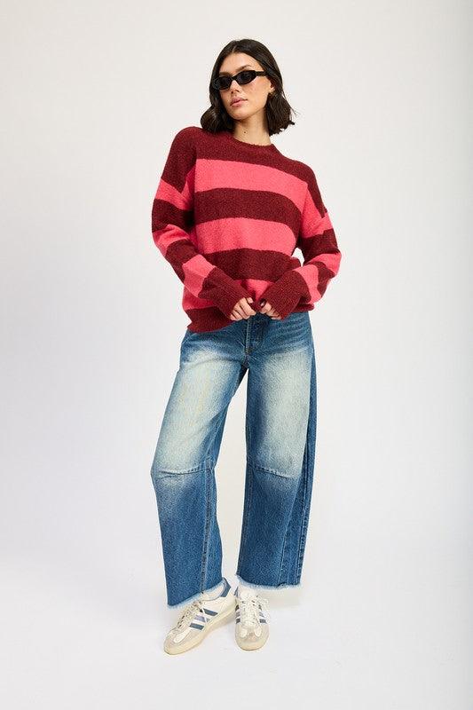 Annelie® | OVERSIZE STRIPED SWEATER