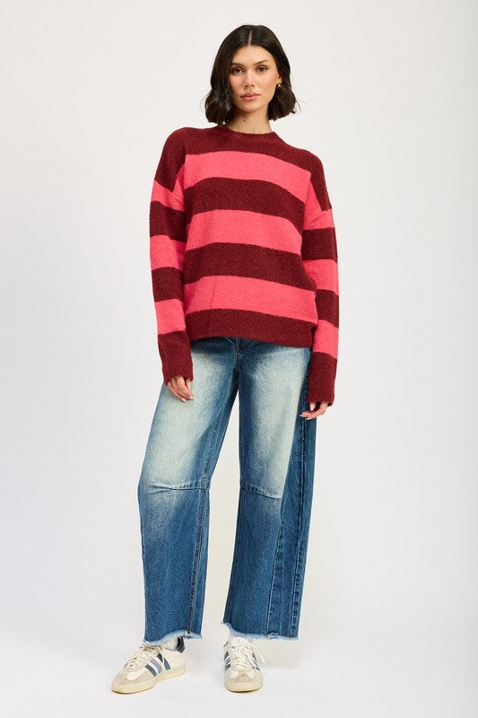 Annelie® | OVERSIZE STRIPED SWEATER