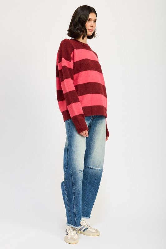 Annelie® | OVERSIZE STRIPED SWEATER