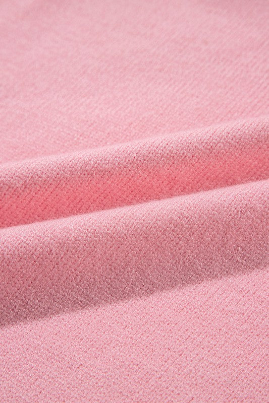 Doris® | Knitted sweater with a notched neckline and a floral pattern
