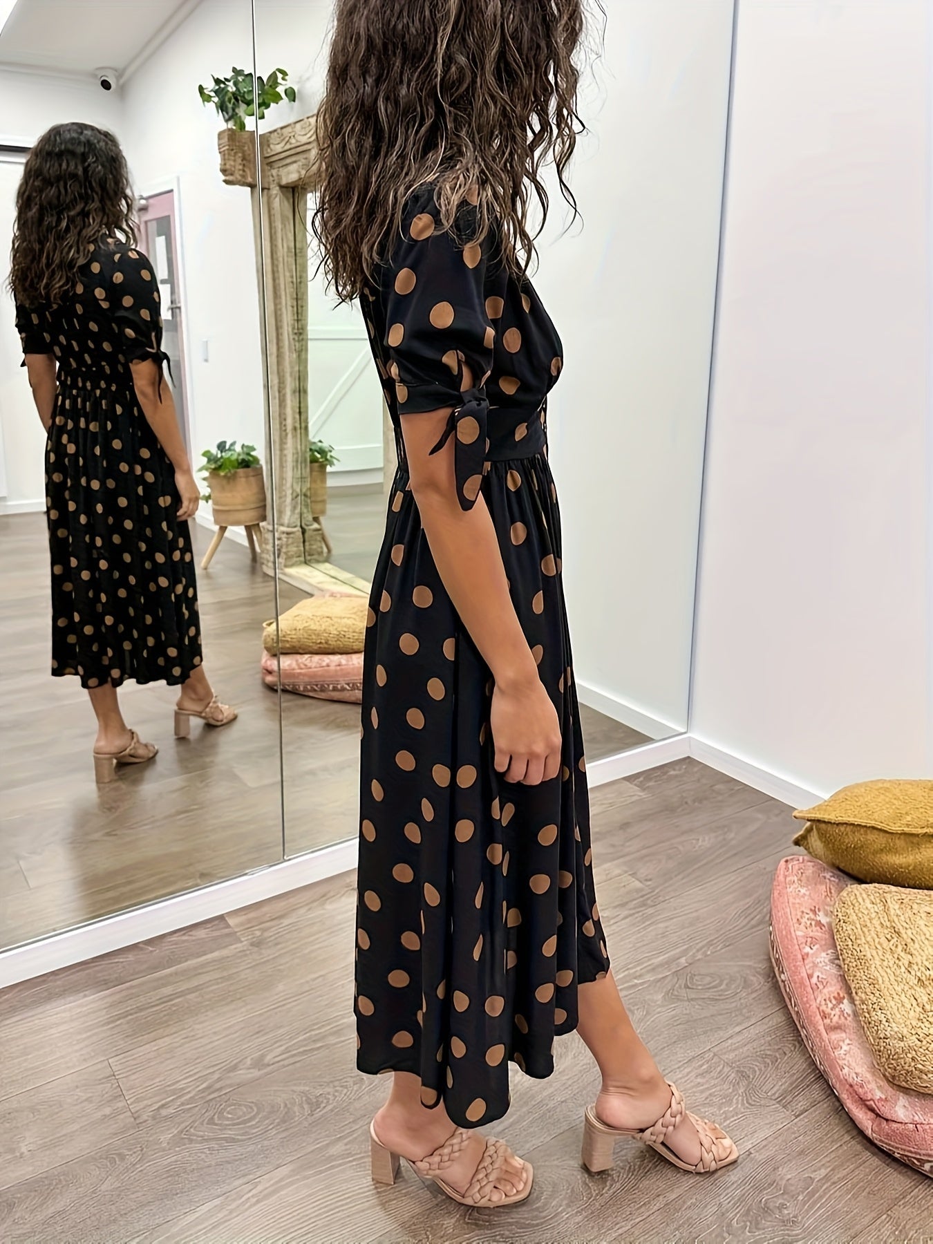 Jade | Chic Polka Dot Midi Dress for Every Occasion