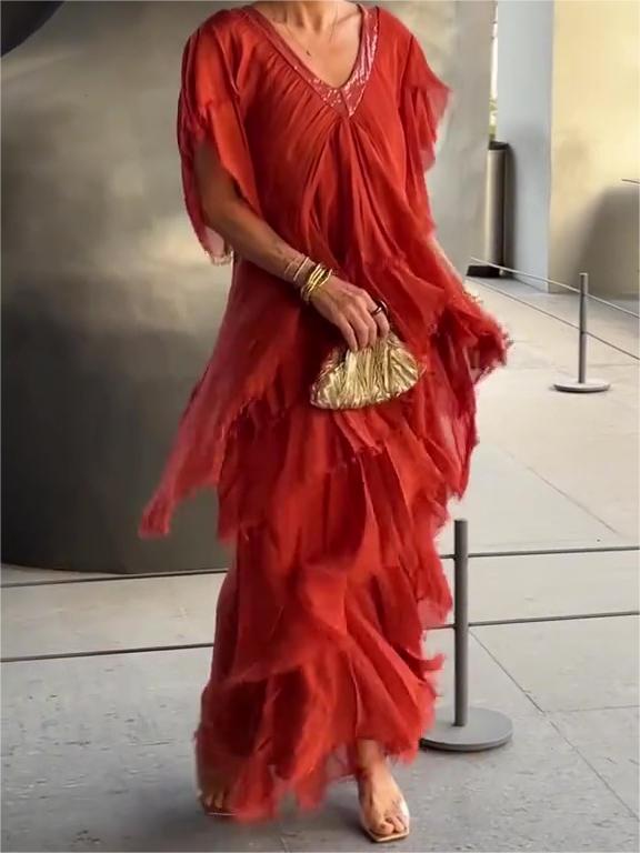 Consuelo® | Elegant maxi dress with a V-neck