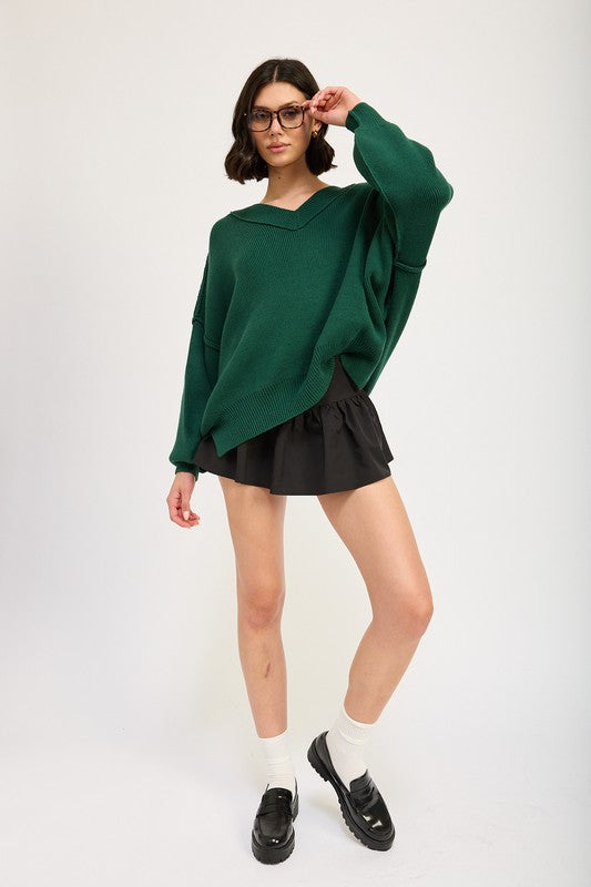 Brigitte® | OVERSIZED V-NECK SWEATER