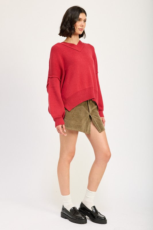 Brigitte® | OVERSIZED V-NECK SWEATER