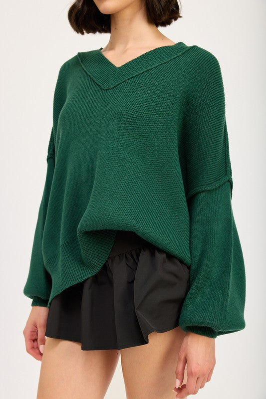 Brigitte® | OVERSIZED V-NECK SWEATER