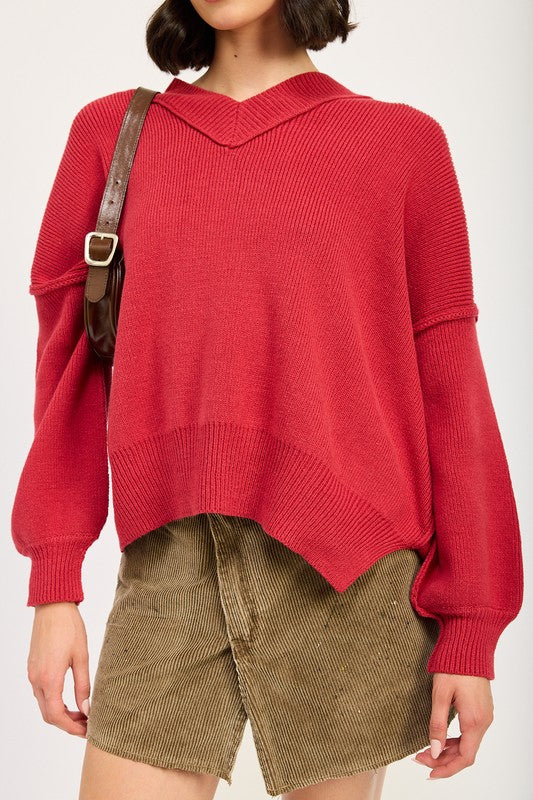 Brigitte® | OVERSIZED V-NECK SWEATER