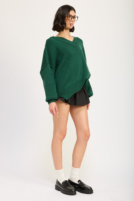 Brigitte® | OVERSIZED V-NECK SWEATER