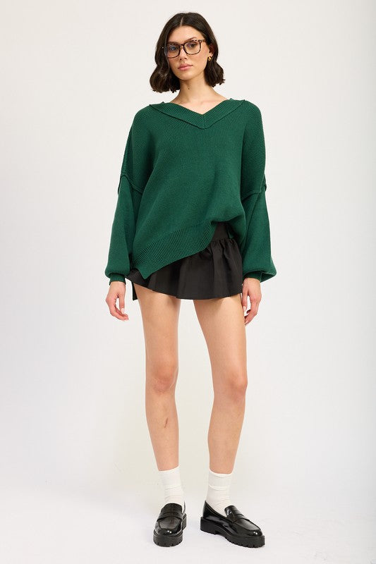 Brigitte® | OVERSIZED V-NECK SWEATER