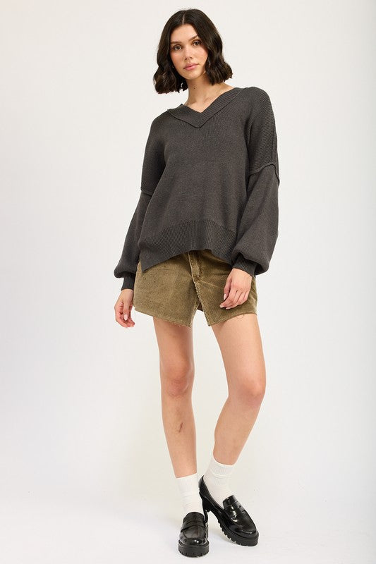 Brigitte® | OVERSIZED V-NECK SWEATER