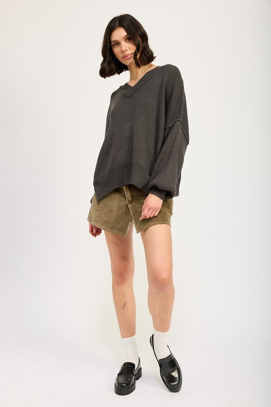 Brigitte® | OVERSIZED V-NECK SWEATER