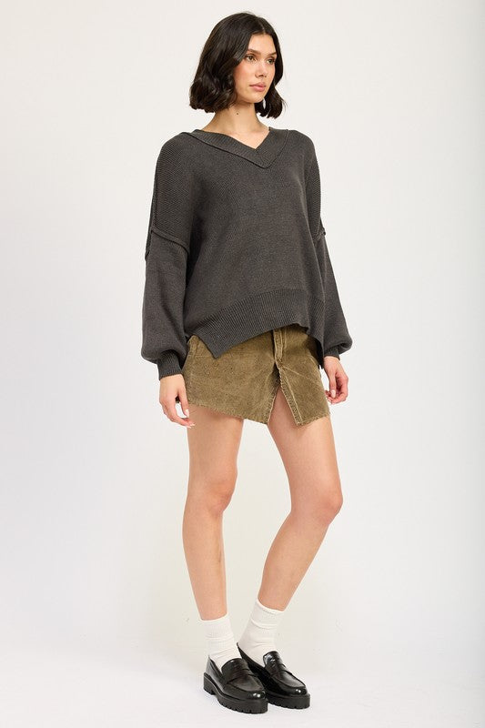 Brigitte® | OVERSIZED V-NECK SWEATER