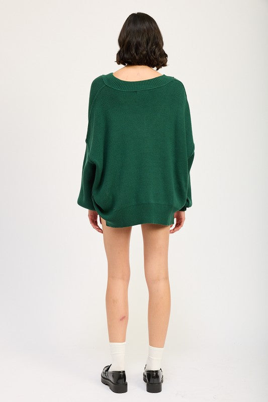 Brigitte® | OVERSIZED V-NECK SWEATER