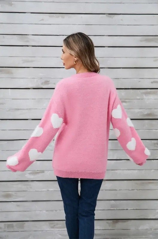 Dafne® | Fluffy knitted heart sweater